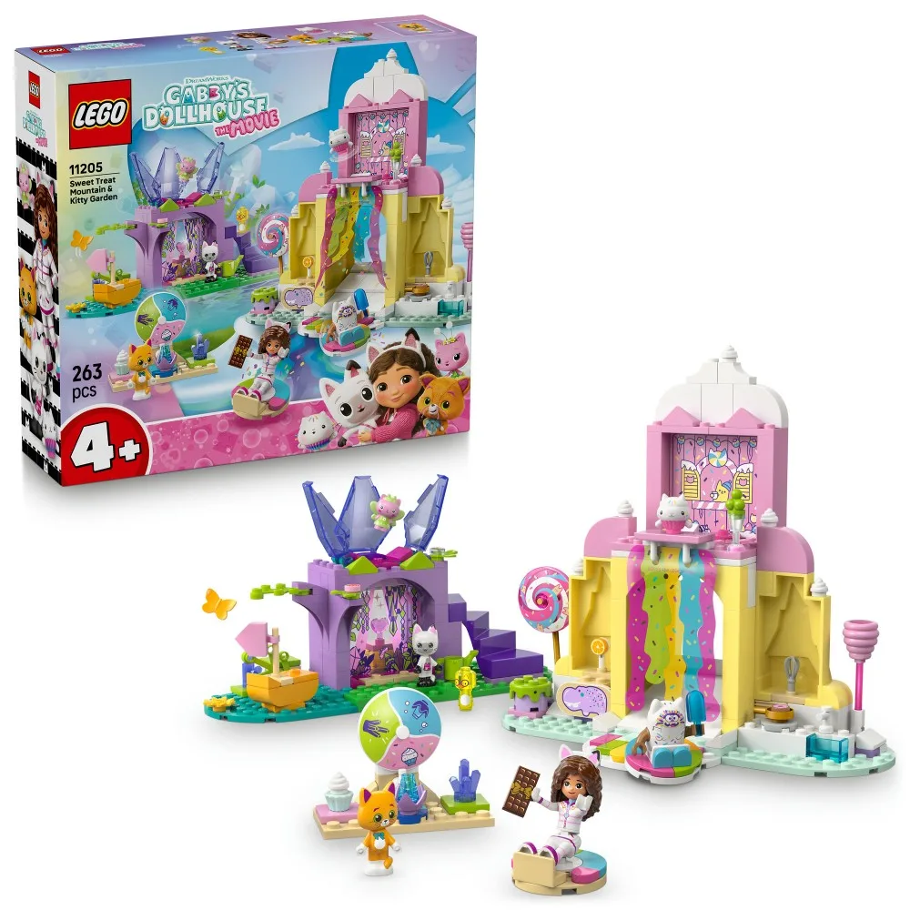 Конструктор LEGO Gabby 11205's Dollhouse Конфетная гора и сад Кошечки арт. 11205 / ЛЕГО Кукольный домик Габби