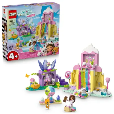 Конструктор LEGO Gabby 11205's Dollhouse Конфетная гора и сад Кошечки арт. 11205 / ЛЕГО Кукольный домик Габби