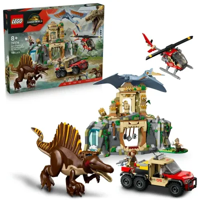 Конструктор LEGO Jurassic World 76976 Воздушная миссия: кетцалькоатль и спинозавр арт. 76976 / ЛЕГО Мир Юрского Периода