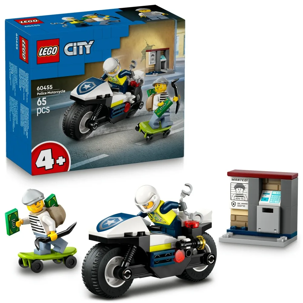 Конструктор LEGO City 60455 Погоня на полицейском мотоцикле