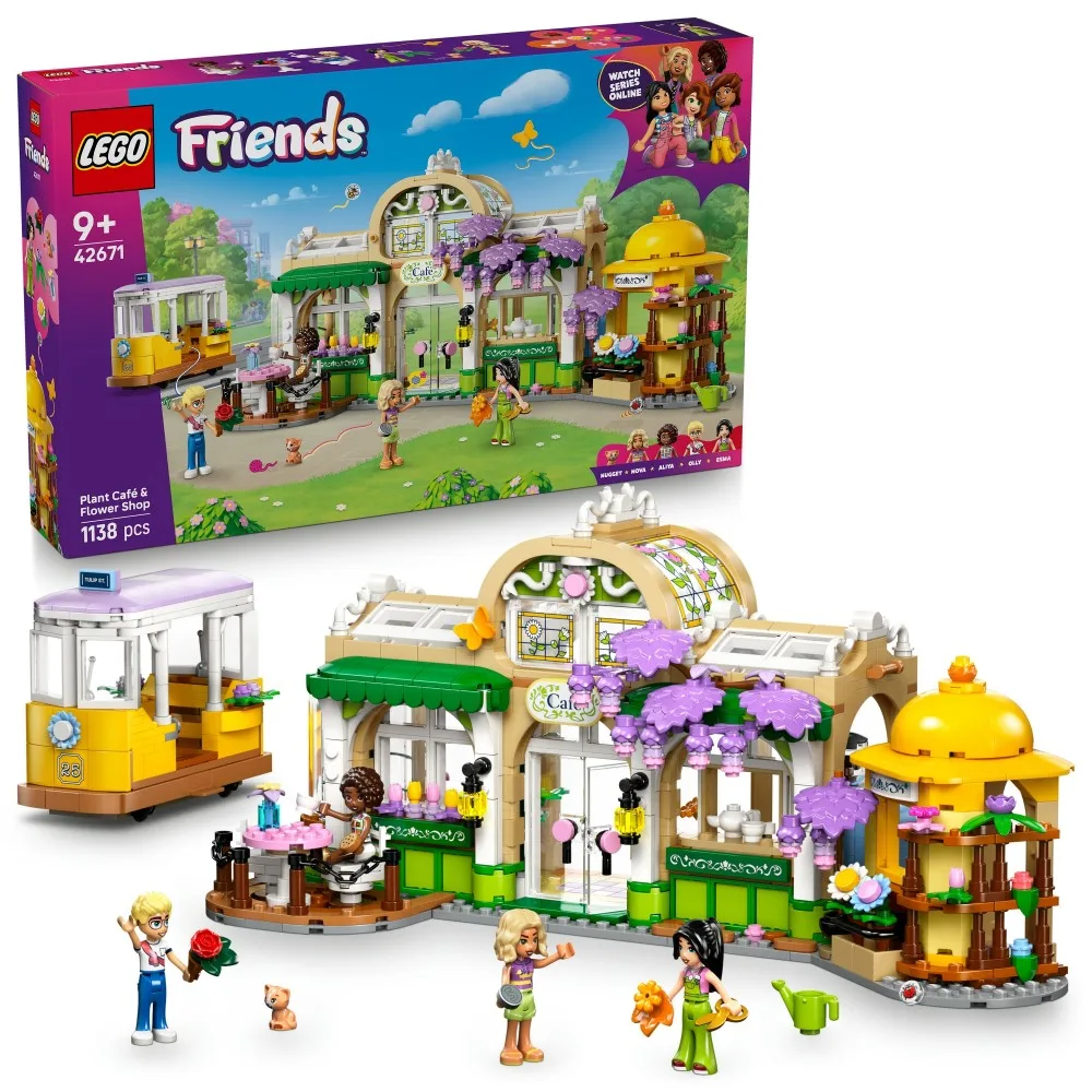 Конструктор LEGO Friends 42671 Зелёное кафе и цветочный магазин