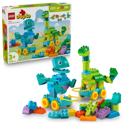 Конструктор LEGO DUPLO 10451 Динозавры на колёсах 3 в 1