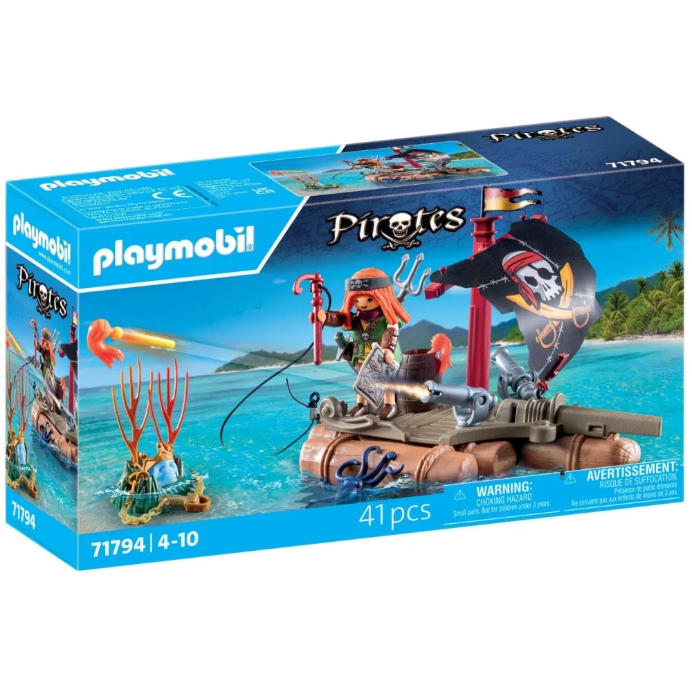Игровой набор Playmobil 71794 Пиратский плот с сокровищами 71794 41 деталь