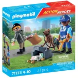 Игровой набор Playmobil 71731 Поиск следов с собакой-ищейкой 71731 27 деталей — фото 1