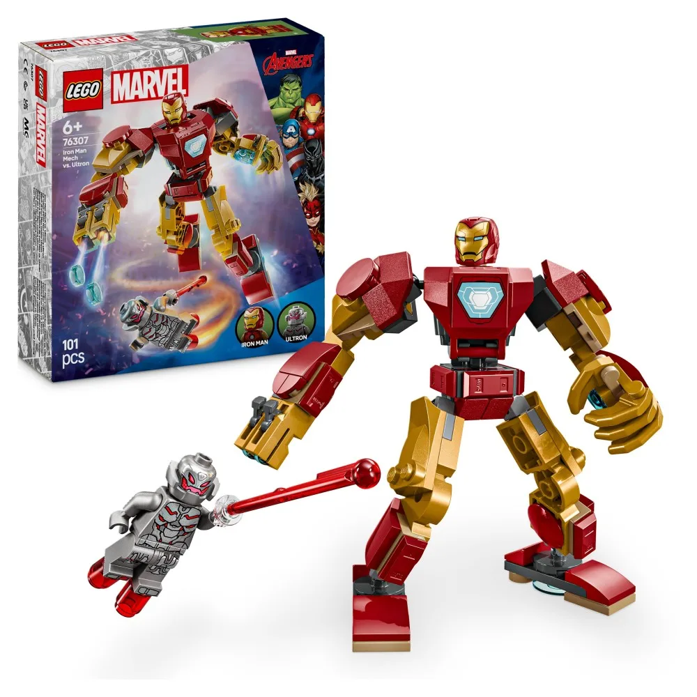 Конструктор LEGO Marvel 76307 Мех Железного человека против Альтрона