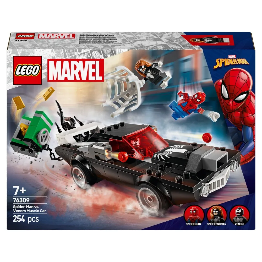 Конструктор LEGO Marvel Super Heroes 76309 Человек-паук против мускул-кара Венома