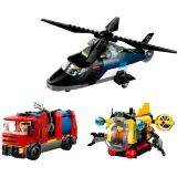 Конструктор LEGO City 60462 Вертолёт, пожарная машина и подводная лодка — фото 3