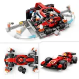 Конструктор LEGO City 60443 Пит-стоп Ф1 и механики с болидом Ferrari — фото 7