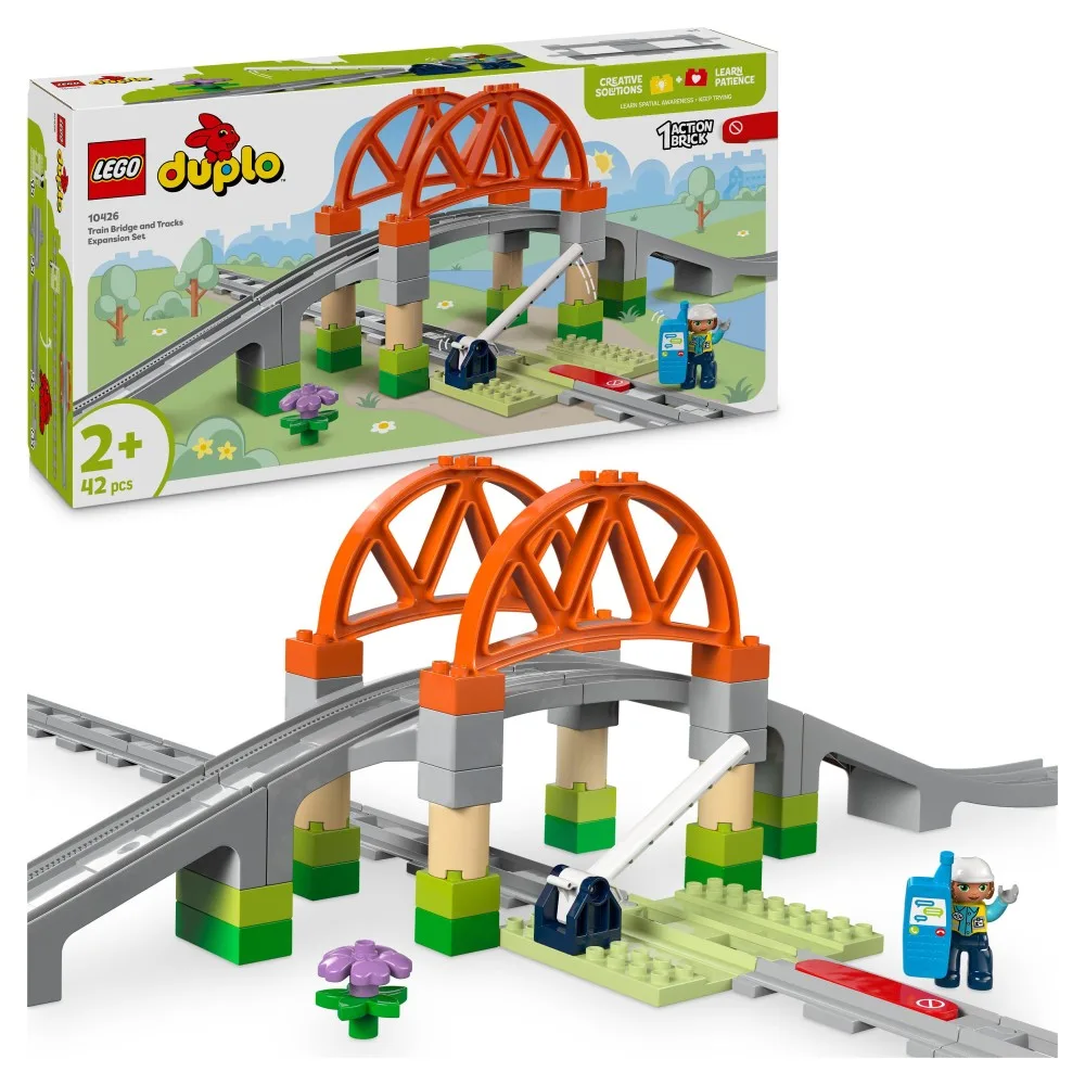 Конструктор LEGO DUPLO Town 10426 Мост и железнодорожные пути набор для расширения