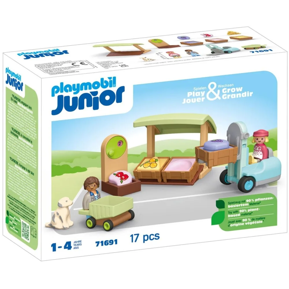 Playmobil - Junior Экологический лоток с вилочным тележкой 71691