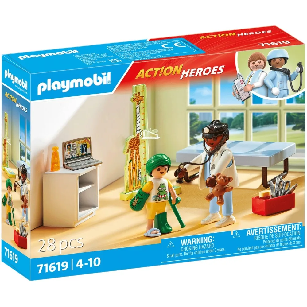 Игровой набор Playmobil 71619 Педиатр с плюшевым мишкой 71619 28 деталей