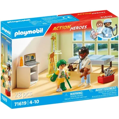 Игровой набор Playmobil 71619 Педиатр с плюшевым мишкой 71619 28 деталей