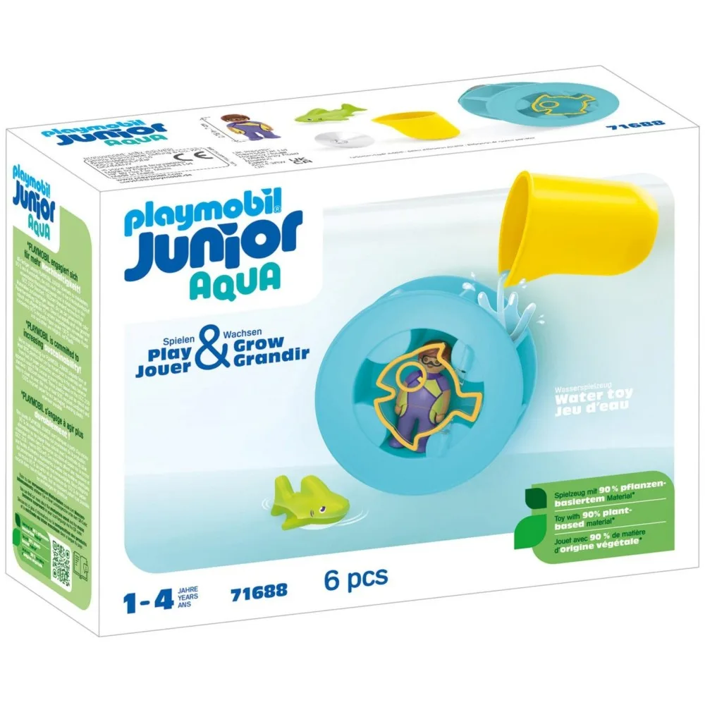Playmobil Junior Aqua 71688 Водяная мельница с акулёнком 6 деталей