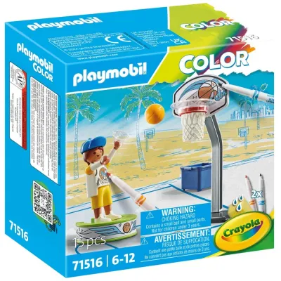 Playmobil Color 71516 Скейтер с баскетбольным мячом 15 деталей