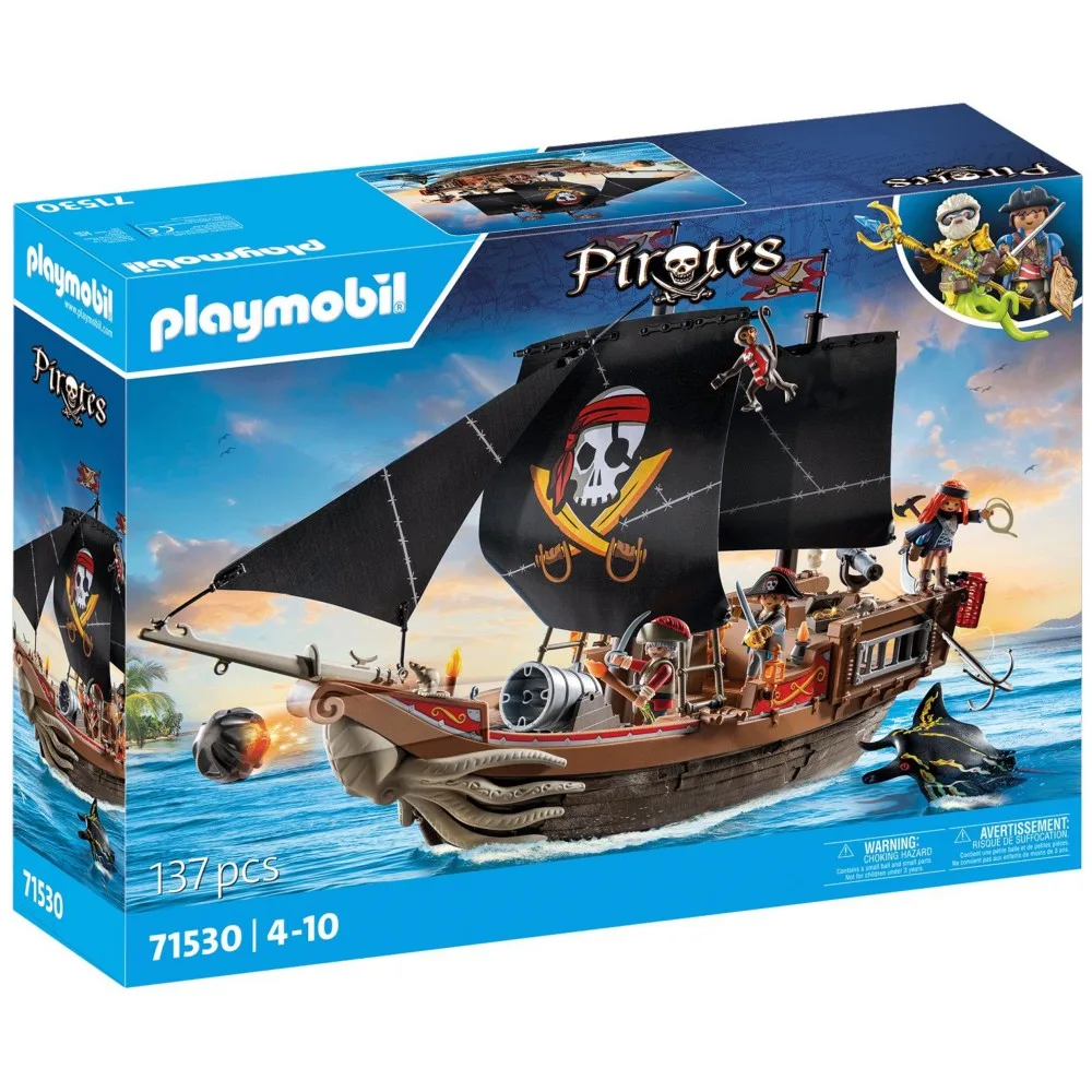 Игровой набор Playmobil 71530 Большой пиратский корабль 71530 137 деталей