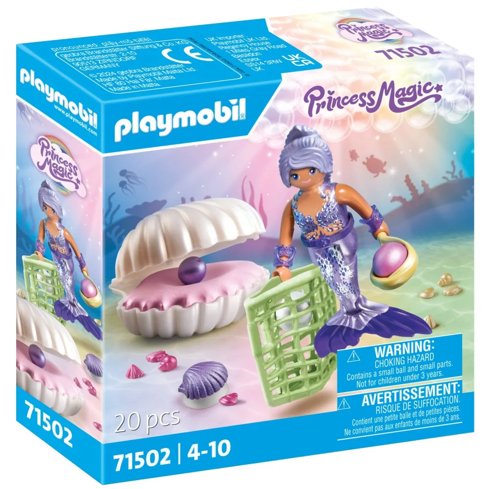 Игровой набор Playmobil 71502 Русалочка с жемчужной раковиной Princess Magic 71502 20 деталей