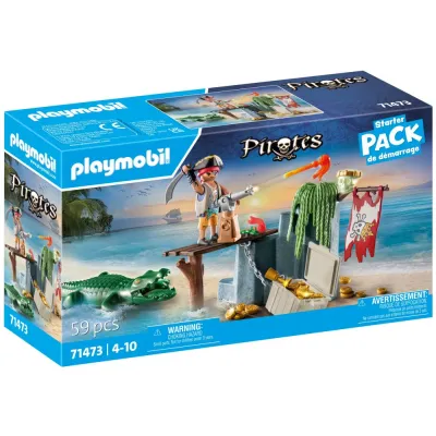 Игровой набор Playmobil 71473 Пират с аллигатором 71473 59 деталей