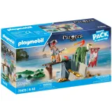 Игровой набор Playmobil 71473 Пират с аллигатором 71473 59 деталей — фото 1