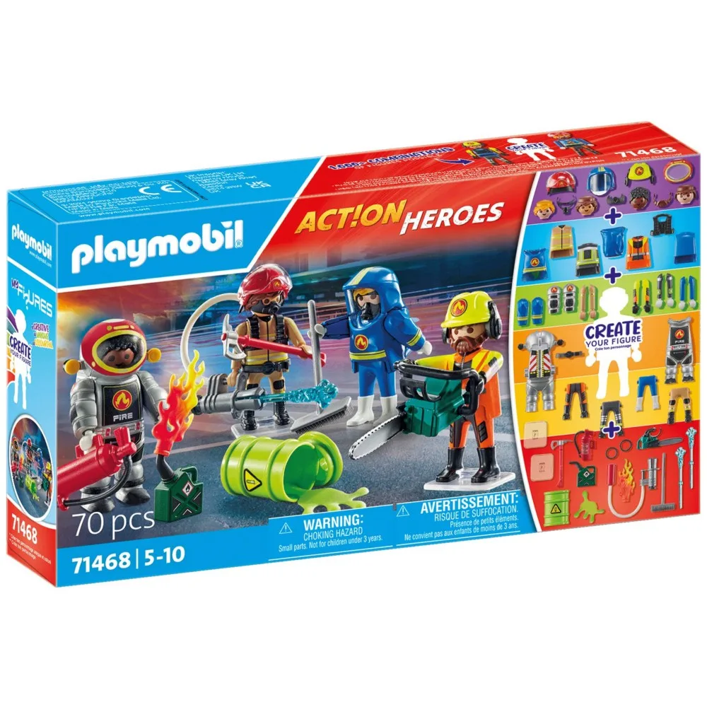 Игровой набор Playmobil 71468 Пожарные фигурки 71468 70 деталей