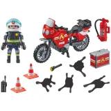 Игровой набор Playmobil 71466 Пожарный мотоцикл на месте аварии 71466 21 деталь — фото 2