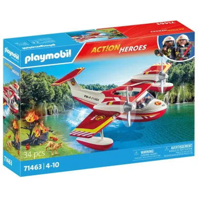 Игровой набор Playmobil 71463 Пожарный самолёт с функцией тушения 71463 34 детали