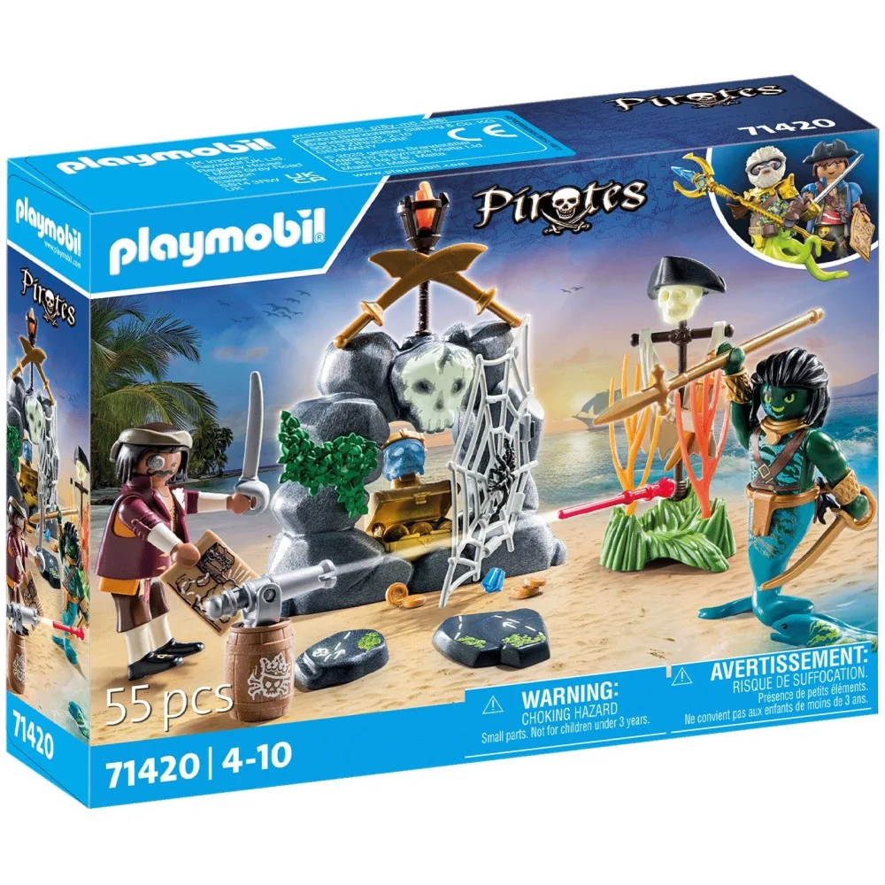 Игровой набор Playmobil 71420 Поиски сокровищ Pirates 71420 55 деталей