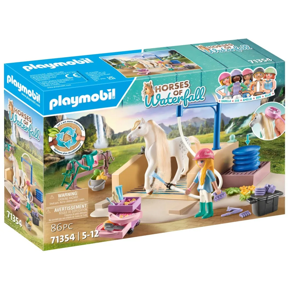 Playmobil Horses 71354 of Waterfall Изабелла и кобыла Лайонесс 86 деталей