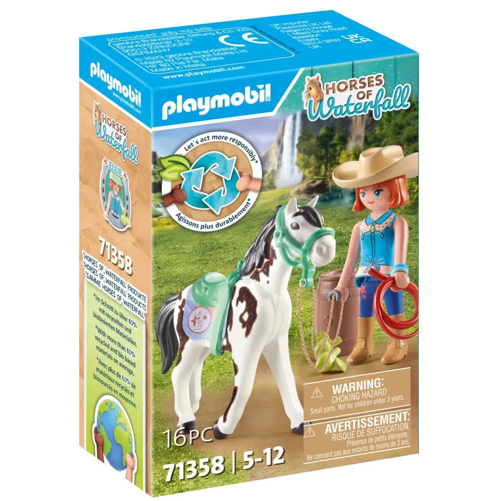 Playmobil Horses 71358 of Waterfall Элли и кобыла Сойдаст 16 деталей