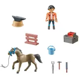 Playmobil Horses 71357 of Waterfall Кузнец Бен и конь Ахиллес 15 деталей — фото 2