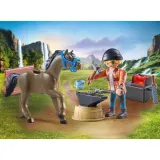 Playmobil Horses 71357 of Waterfall Кузнец Бен и конь Ахиллес 15 деталей — фото 3