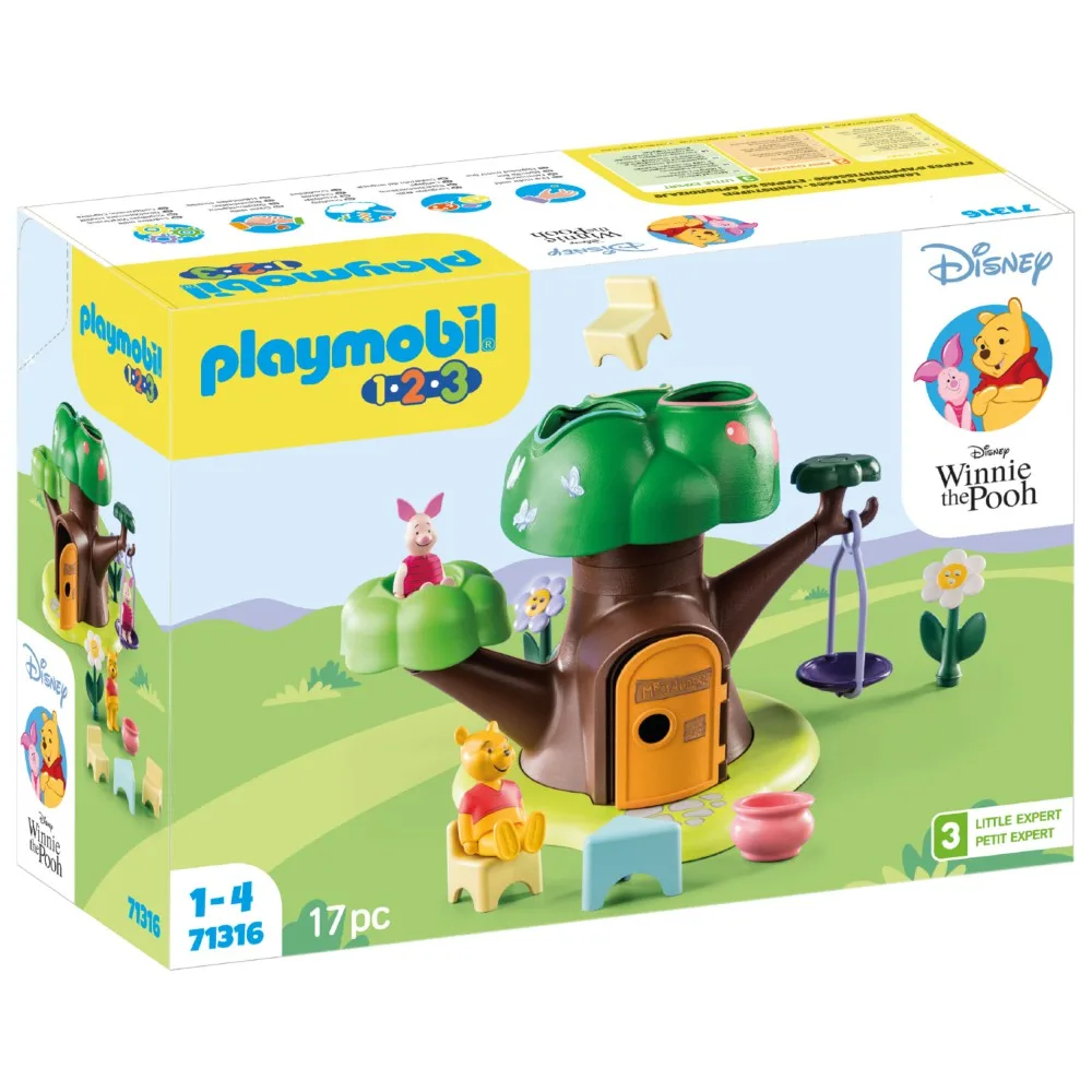 Playmobil 71316 1.2.3 & Disney Домик на дереве Винни-Пуха и Пятачка 17 деталей