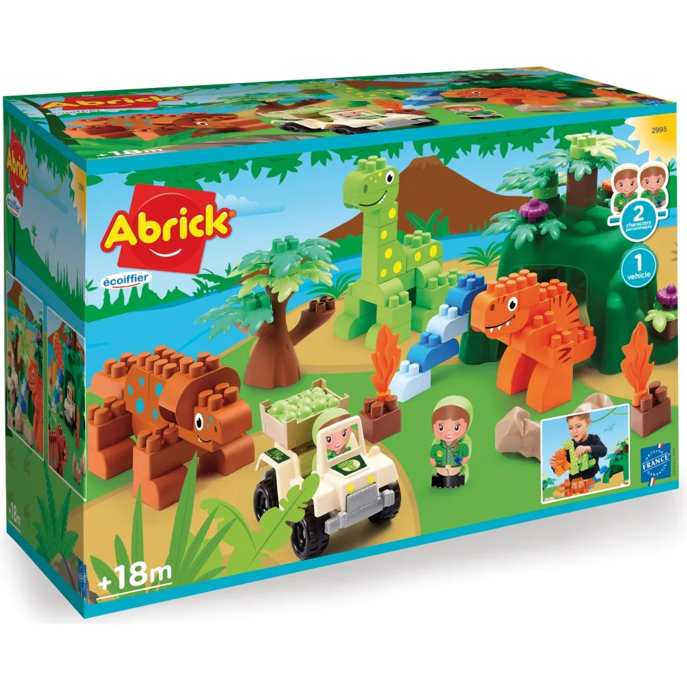 Конструктор Ecoiffier Abrick Dino Land 2995 87 деталей