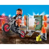 Игровой набор Playmobil 71256 Каскадёрское шоу со стеной огня 71256 29 деталей — фото 3