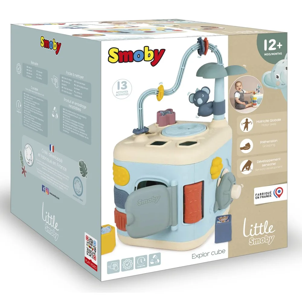 Развивающий сенсорный куб Smoby Little 140306 моторный для малышей от 12 месяцев