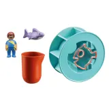 Playmobil 70636 1.2.3 Водяная мельница с акулёнком 6 деталей — фото 2