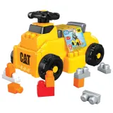 Fisher Price HDJ29 — Детская машинка-каталка Fisher-Price Mega Bloks CAT с 10 кубиками — фото 2