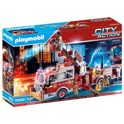 Игровой набор Playmobil 70935 Пожарная машина US Tower Ladder 70935 113 деталей