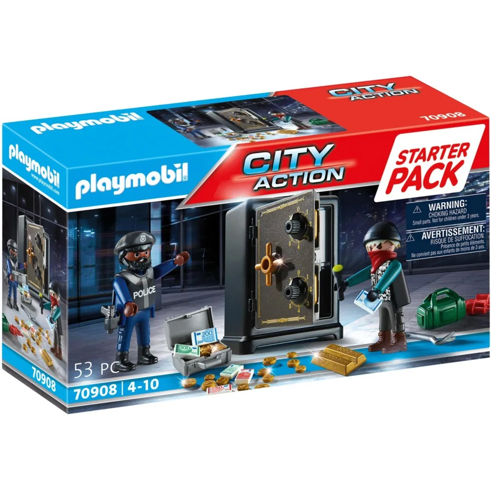 Игровой набор Playmobil 70908 Взлом сейфа Starter Pack 70908 53 детали