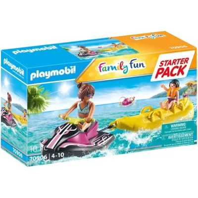 Игровой набор Playmobil 70906 Гидроцикл с банановой лодкой Starter Pack 70906 10 деталей