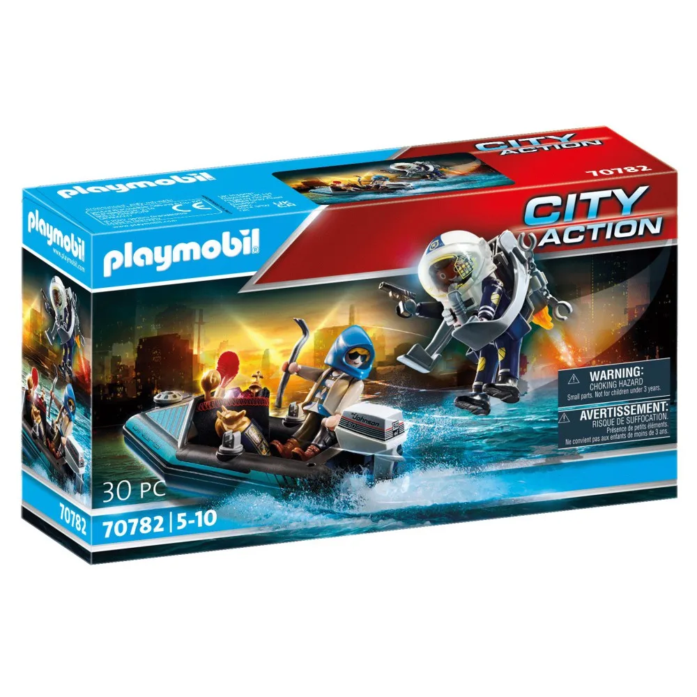 Игровой набор Playmobil 70782 Полицейский реактивный ранец Арест похитителя 70782 30 деталей