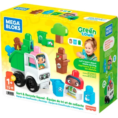 Fisher Price HDL06 — Конструктор Fisher-Price Mega Bloks ЭКО Мусоровоз