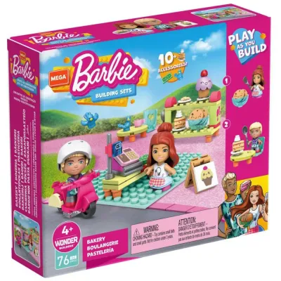 MEGA Brands GWR32 — Конструктор Mega Construx Barbie «Кондитерская» с 2 фигурками 76 деталей GWR32