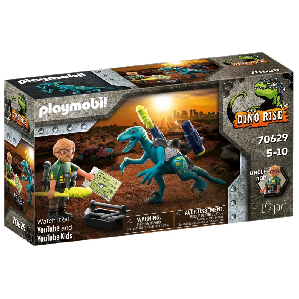 Playmobil Dino Rise 70629 Дядя Роб Подготовка к битве 19 деталей