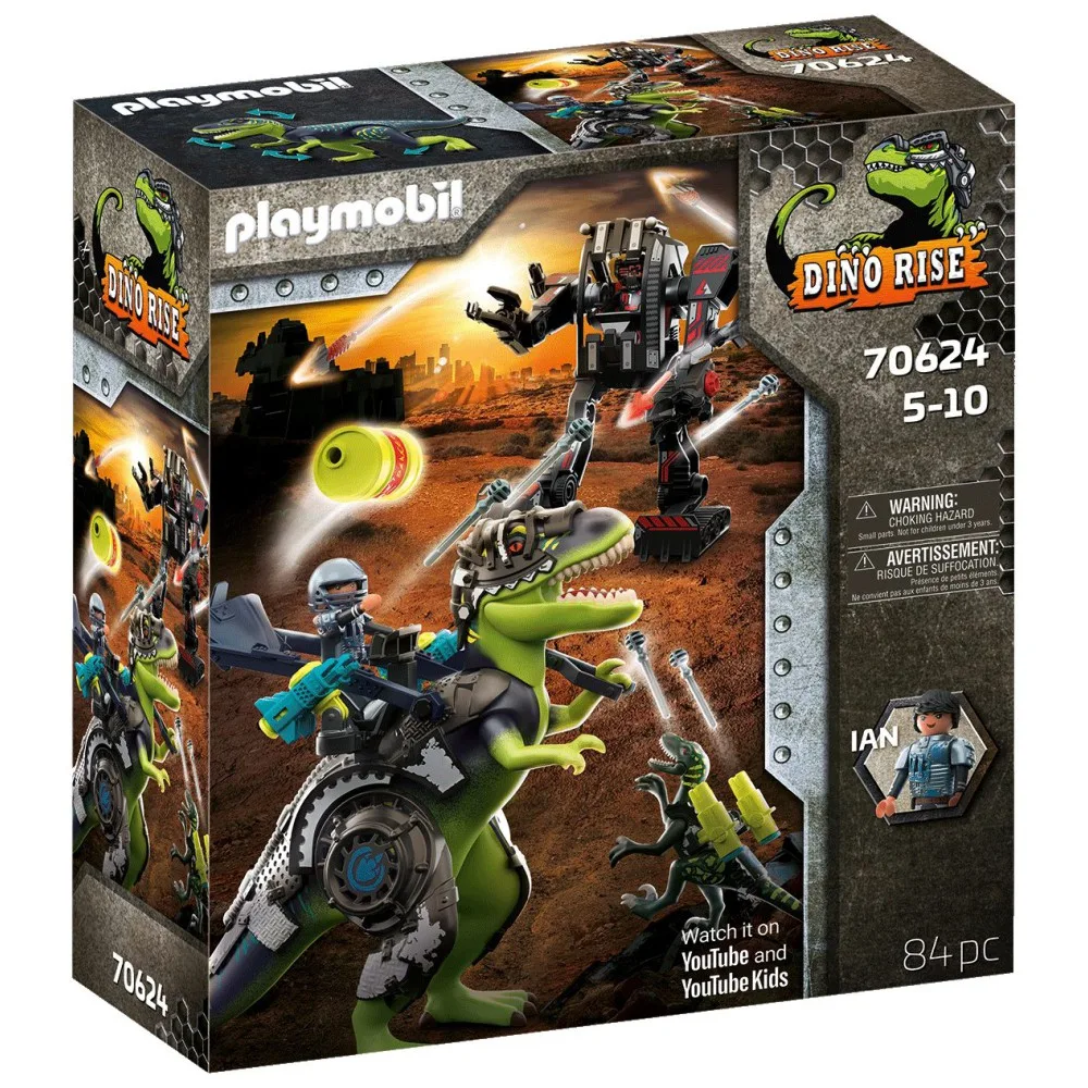 Playmobil Dino Rise T-Rex 70624 Битва гигантов 84 детали
