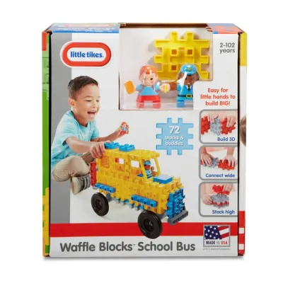 Конструктор Little Tikes Waffle 644467 Школьный автобус 72 детали