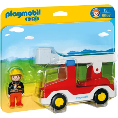 Playmobil - 1.2.3 Пожарная машина с лестницей 6967