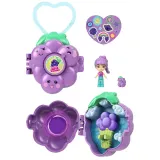 Mattel JKC86 JKC88 — Компактный набор-сюрприз Polly Pocket Фрукты Виноград с куколкой JKC88 — фото 6
