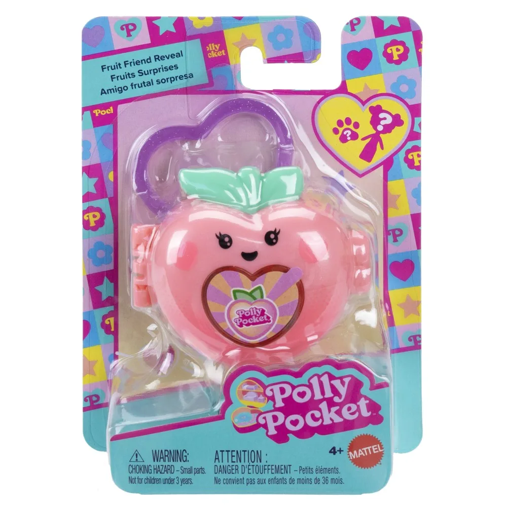 Mattel JKC86 JKC87 — Компактный набор-сюрприз Polly Pocket Фрукты Клубника с куколкой JKC87
