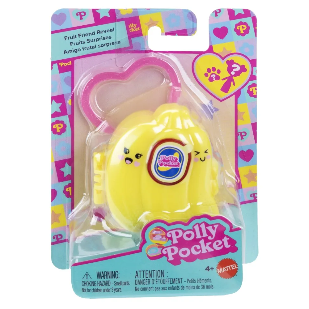 Mattel JKC86 JKC89 — Компактный набор-сюрприз Polly Pocket Фрукты Банан с куколкой JKC89