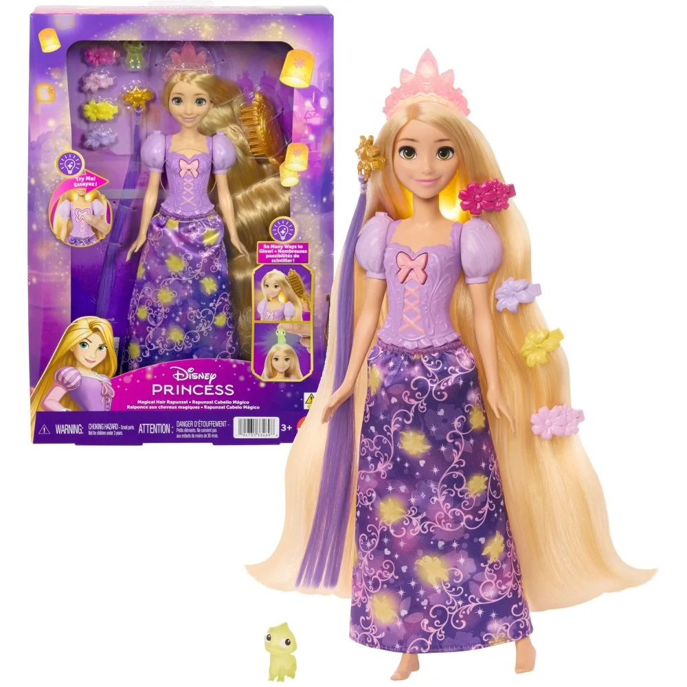 Mattel JHL46 — Кукла Disney Принцесса Рапунцель Набор Волшебные волосы с подсветкой JHL46